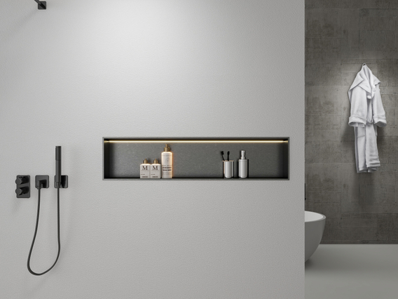 MBK-AF01 横置单层置物壁 龛(带灯)