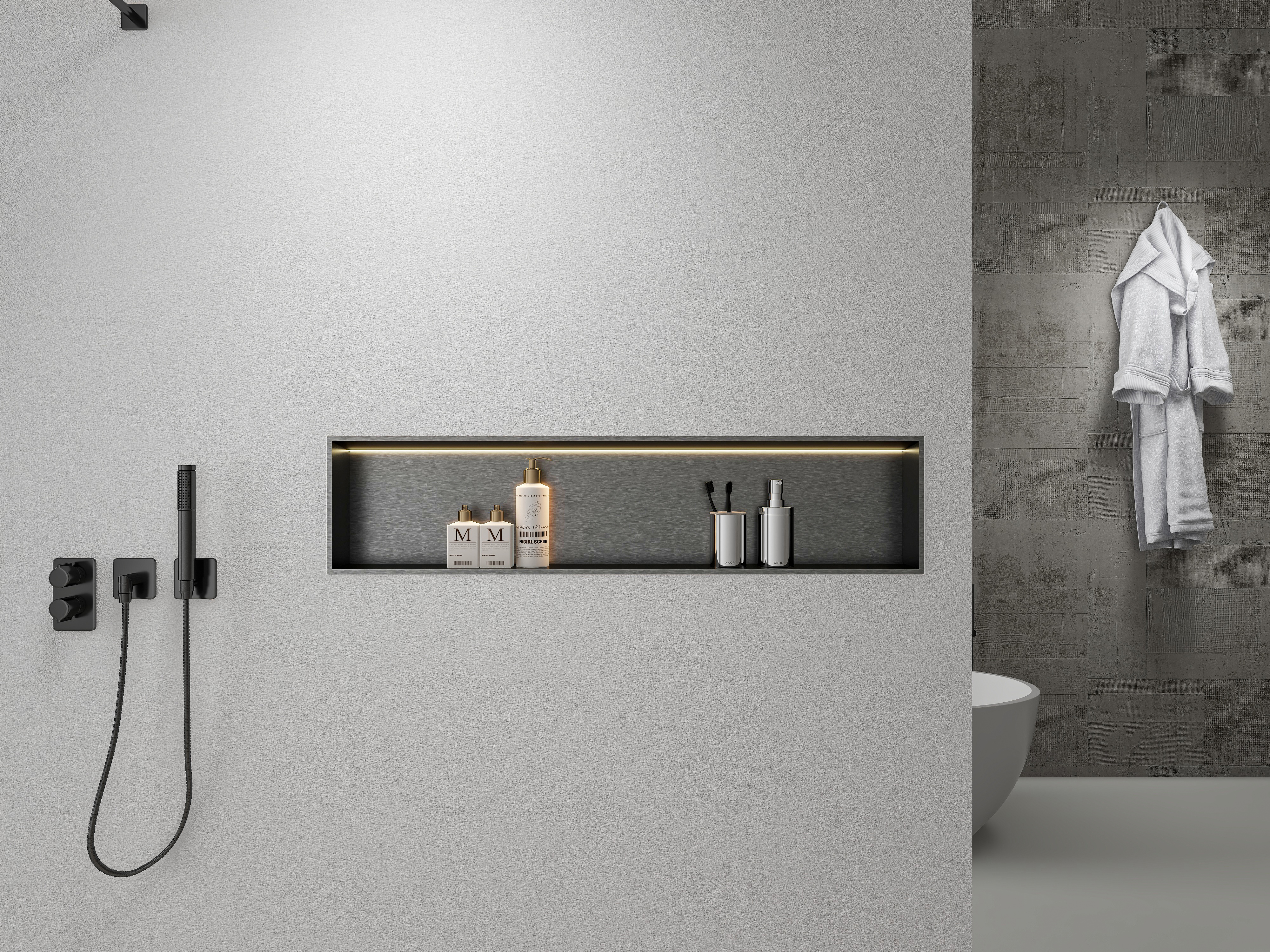 MBK-AF01 横置单层置物壁 龛(带灯)